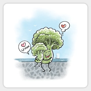Love you mom broccoli Sticker